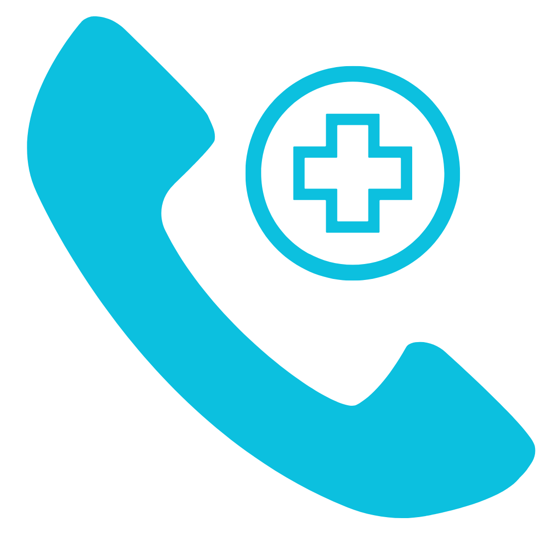 cornetta telefono con croce medica